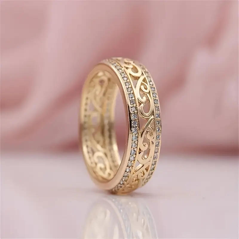 Glanzend Holle Gouden Ring | Goud