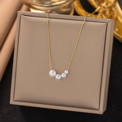 Luna Pearl Necklace | Gold