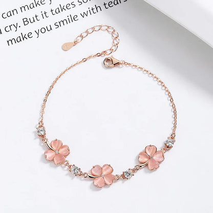Crystal Gemstone Chain Bracelet