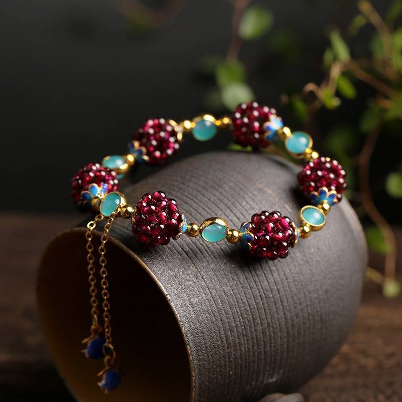 Natural Berry Stone Bracelet