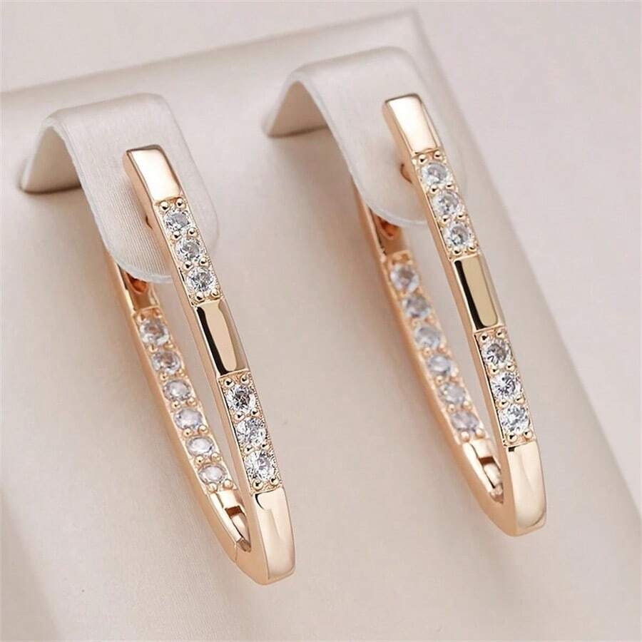 Exquisite Earrings with Zirconia
