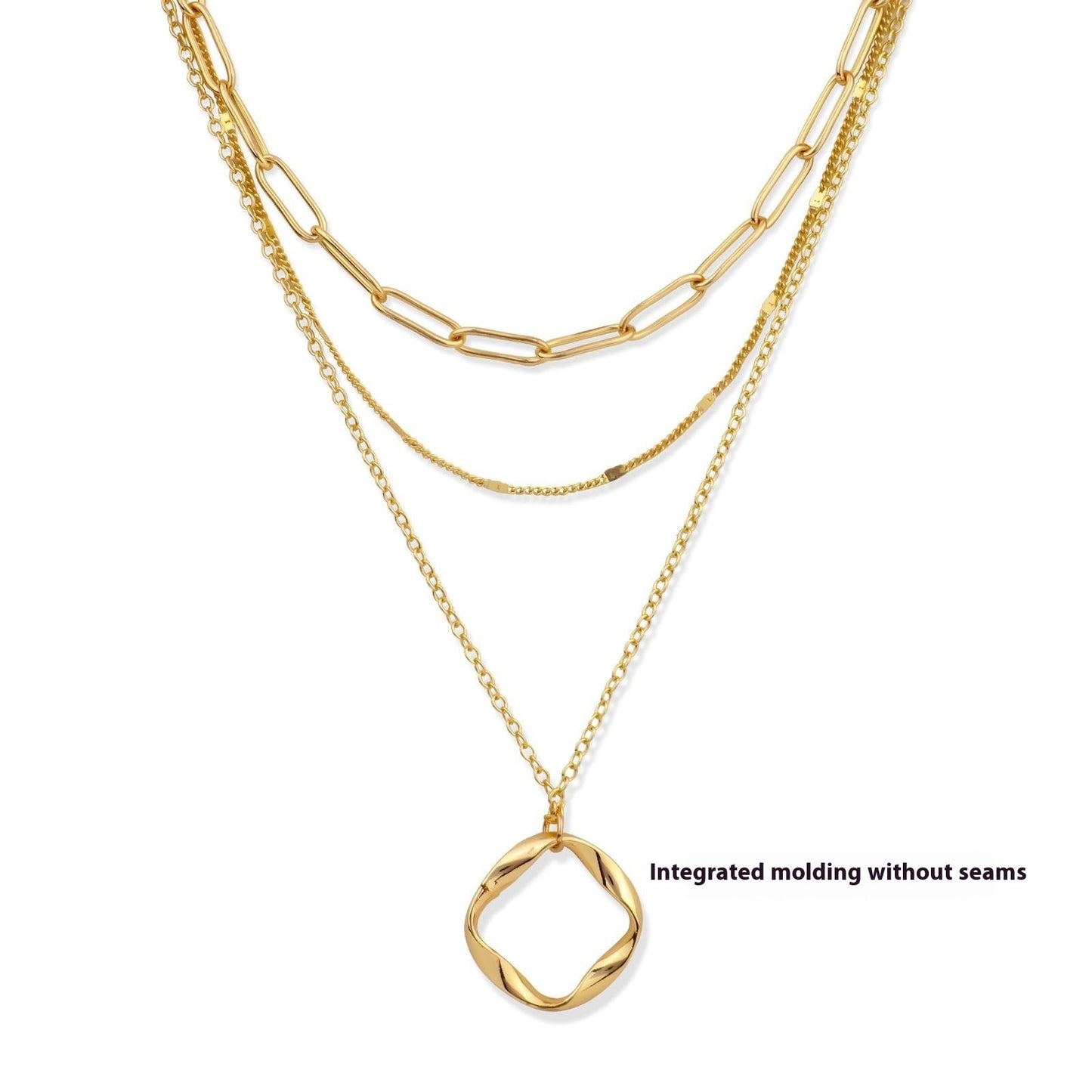 Layered Circle Chain Necklace
