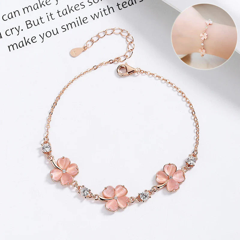Crystal Gemstone Chain Bracelet