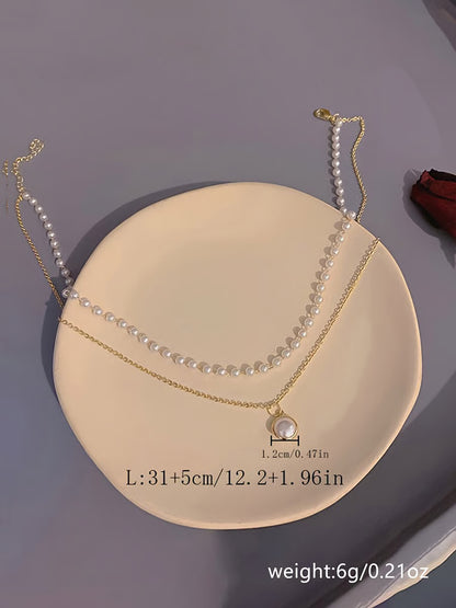 Exquisite pearl necklace | Gold