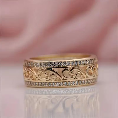 Shiny Hollow Gold Ring | Gold