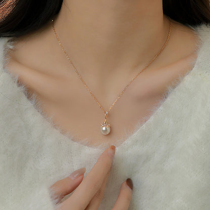 Roségouden Parelketting