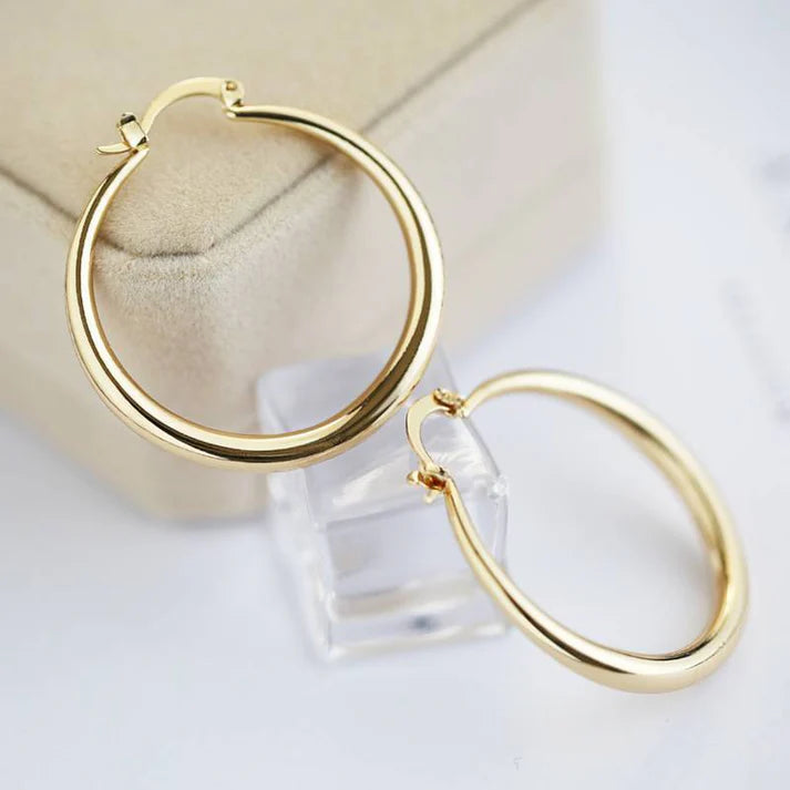 Sara Vintage Hoop Earrings | Gold