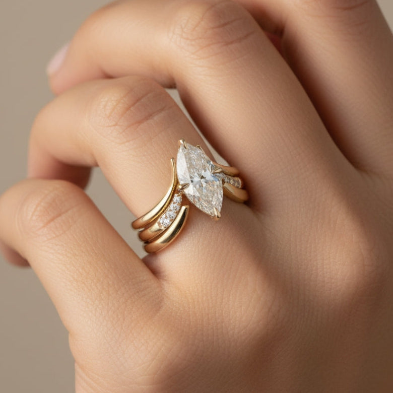 Koninklijke Druppel Kroon Gouden Ring