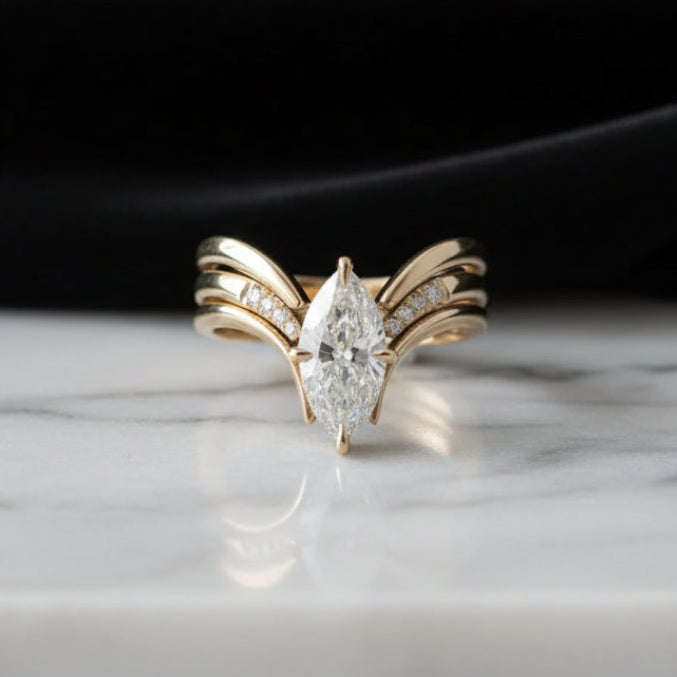 Koninklijke Druppel Kroon Gouden Ring