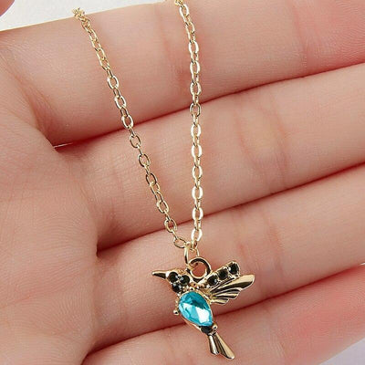 Gouden Kolibrie Zirkonia Ketting
