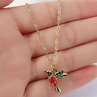 Gouden Kolibrie Zirkonia Ketting