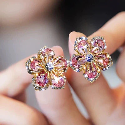Sterling Silver Multicolor Zirconia Earrings