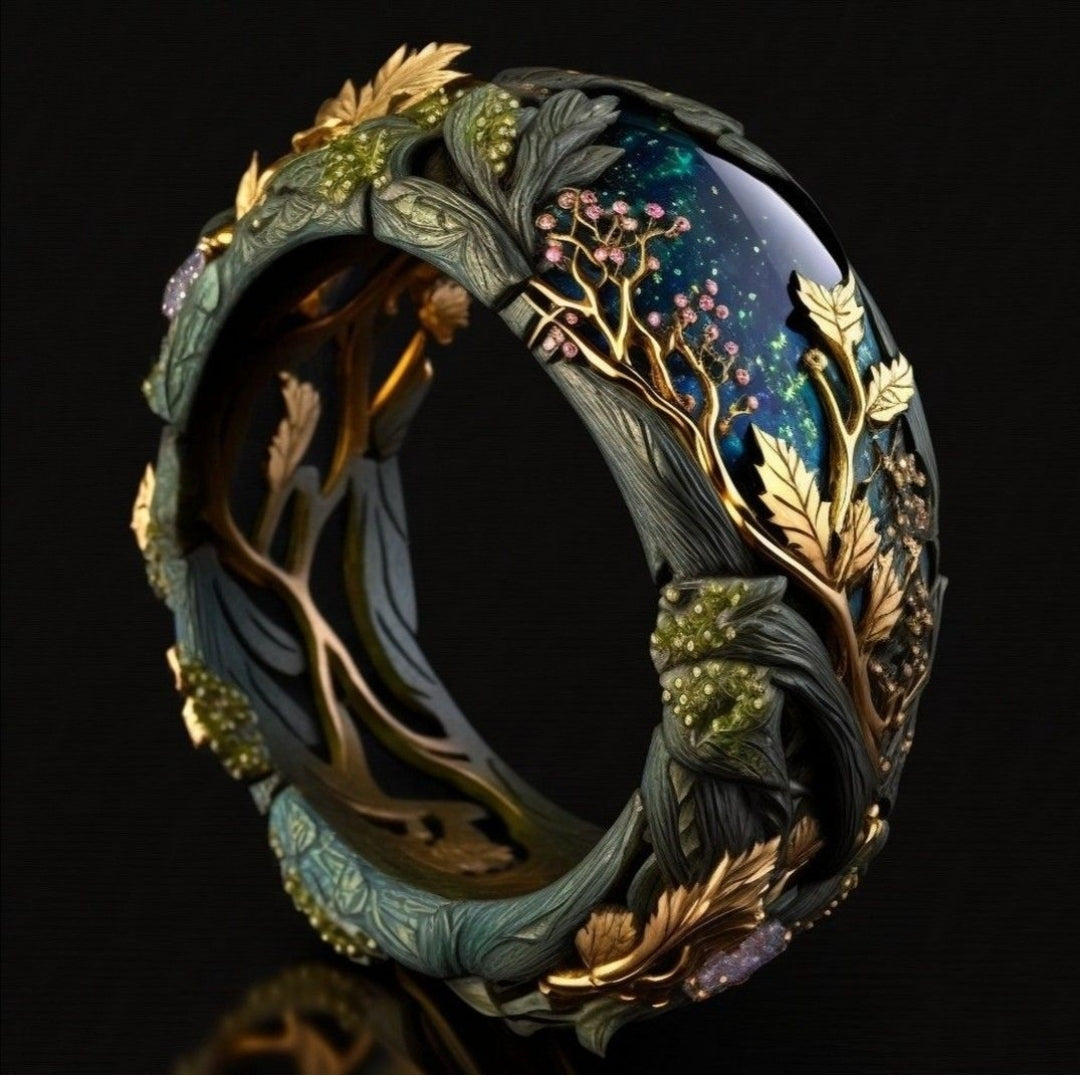 Exotische Aarde Kristallen Ring