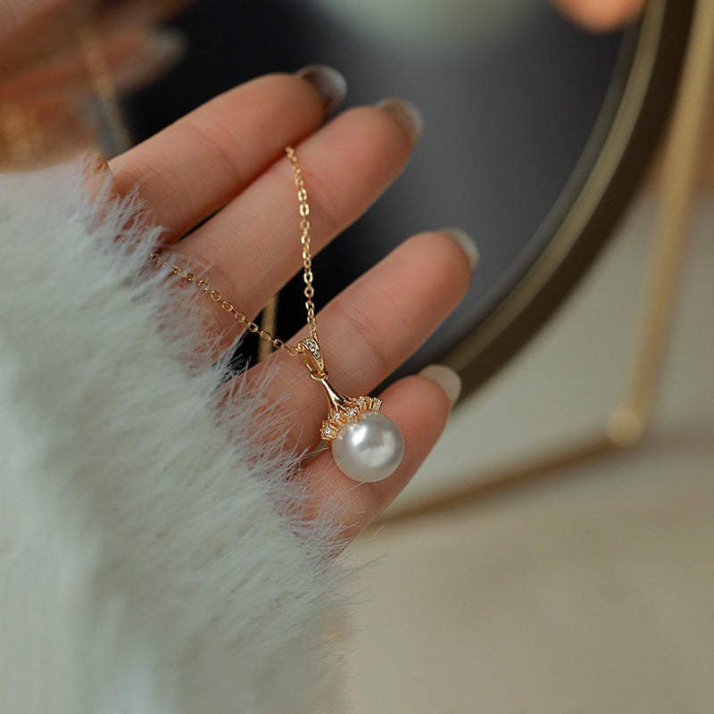 Roségouden Parelketting