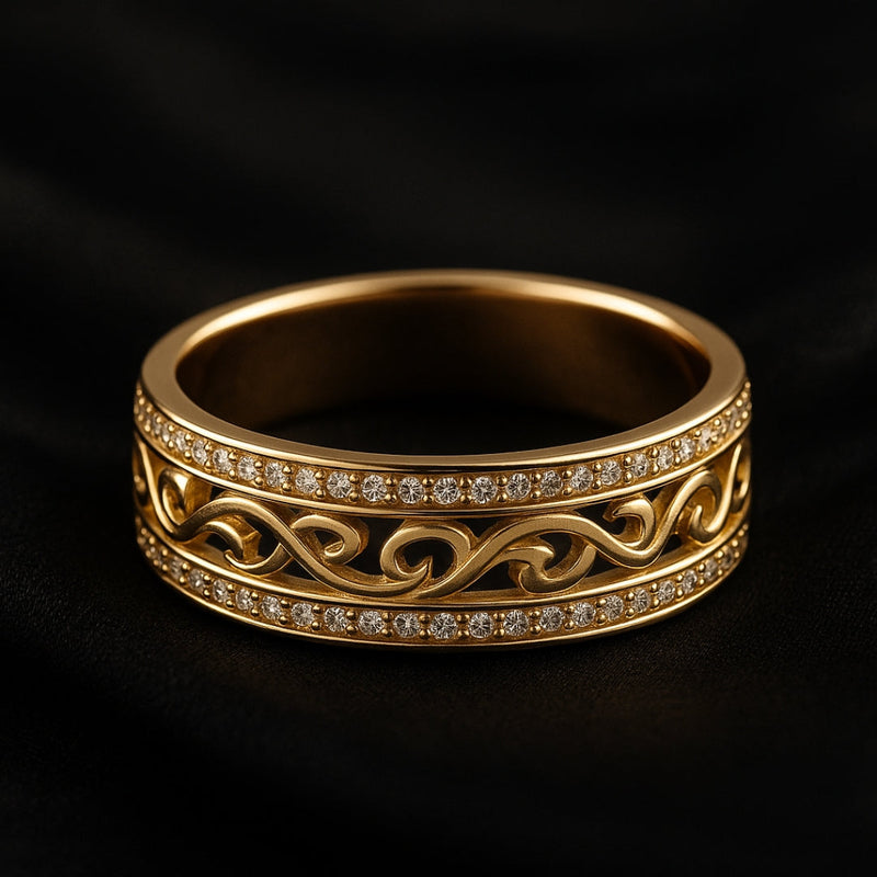 Shiny Hollow Gold Ring | Gold