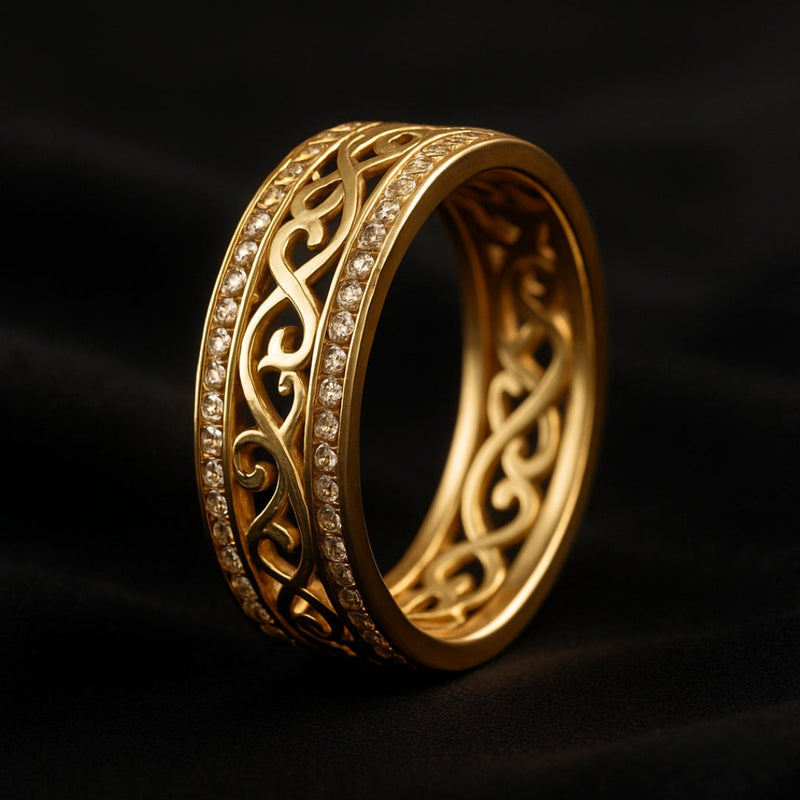 Shiny Hollow Gold Ring | Gold