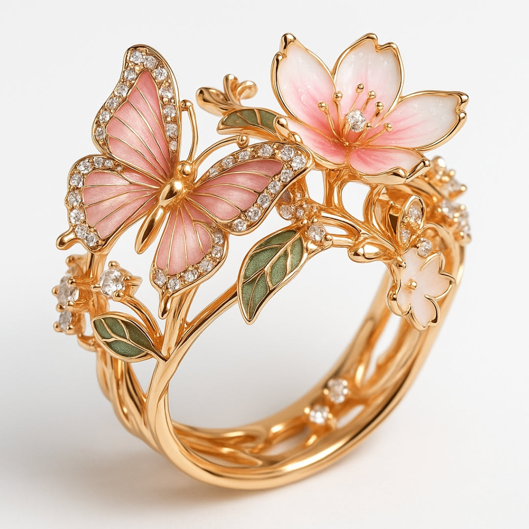 Luxe vlinder zirconia ring
