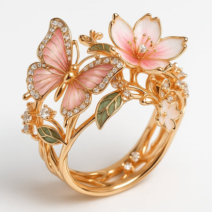 Luxe vlinder zirconia ring