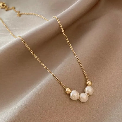 Luna Pearl Necklace | Gold