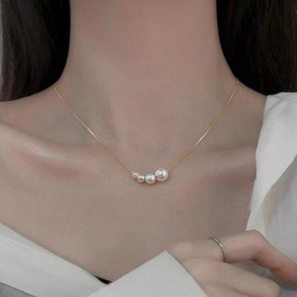 Luna Pearl Necklace | Gold