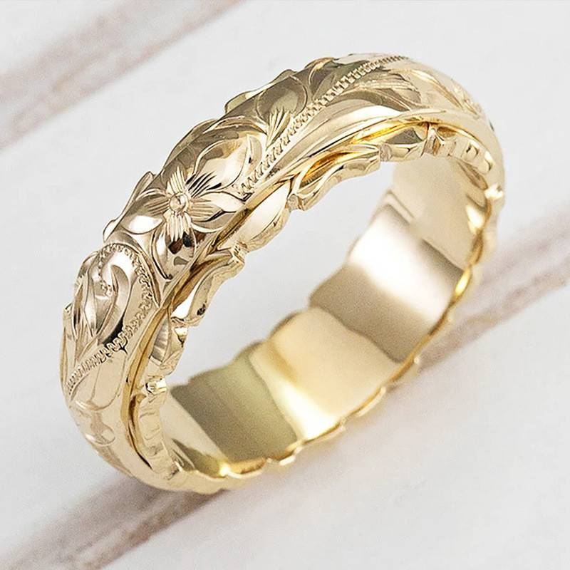 Gouden Bloem Vintage Ring