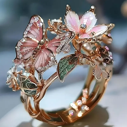 Luxe vlinder zirconia ring