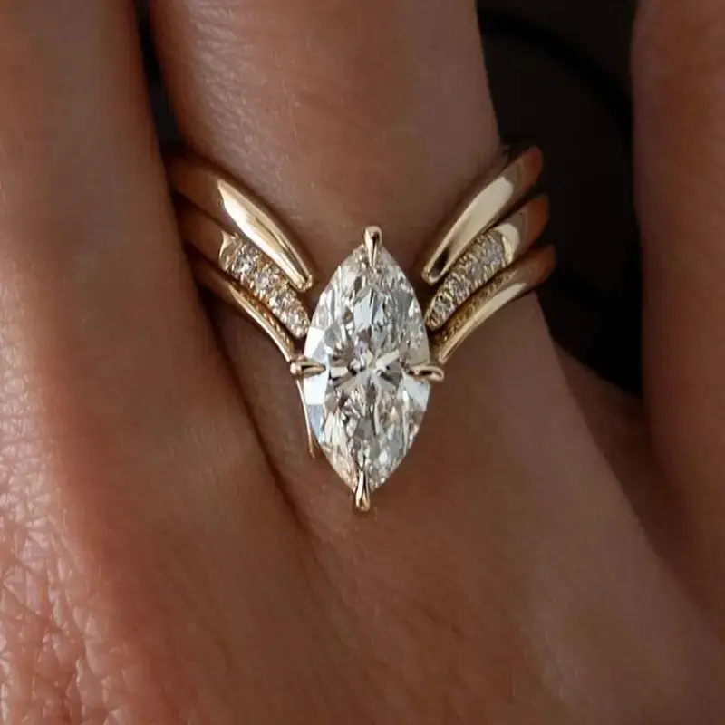 Koninklijke Druppel Kroon Gouden Ring