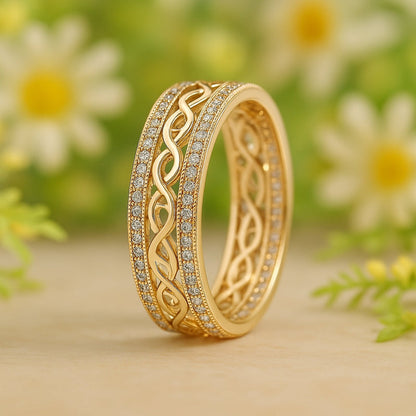 Shiny Hollow Gold Ring | Gold