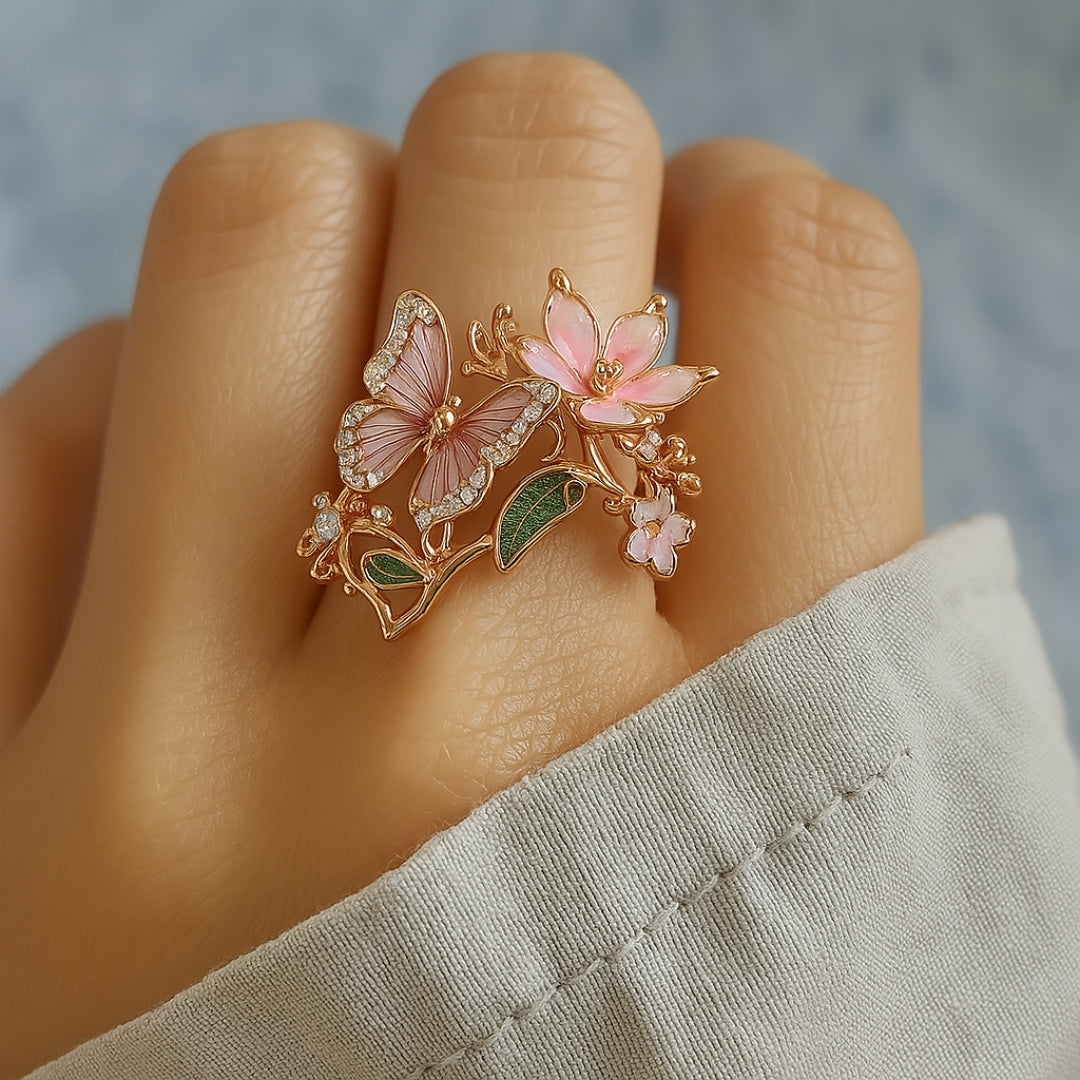 Luxe vlinder zirconia ring