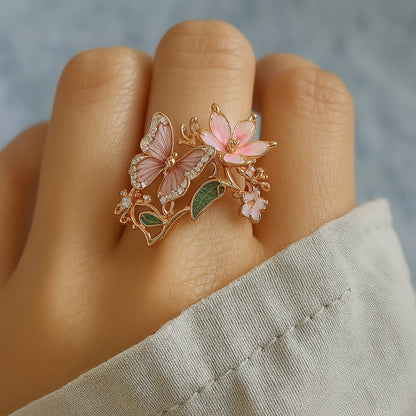 Luxe vlinder zirconia ring