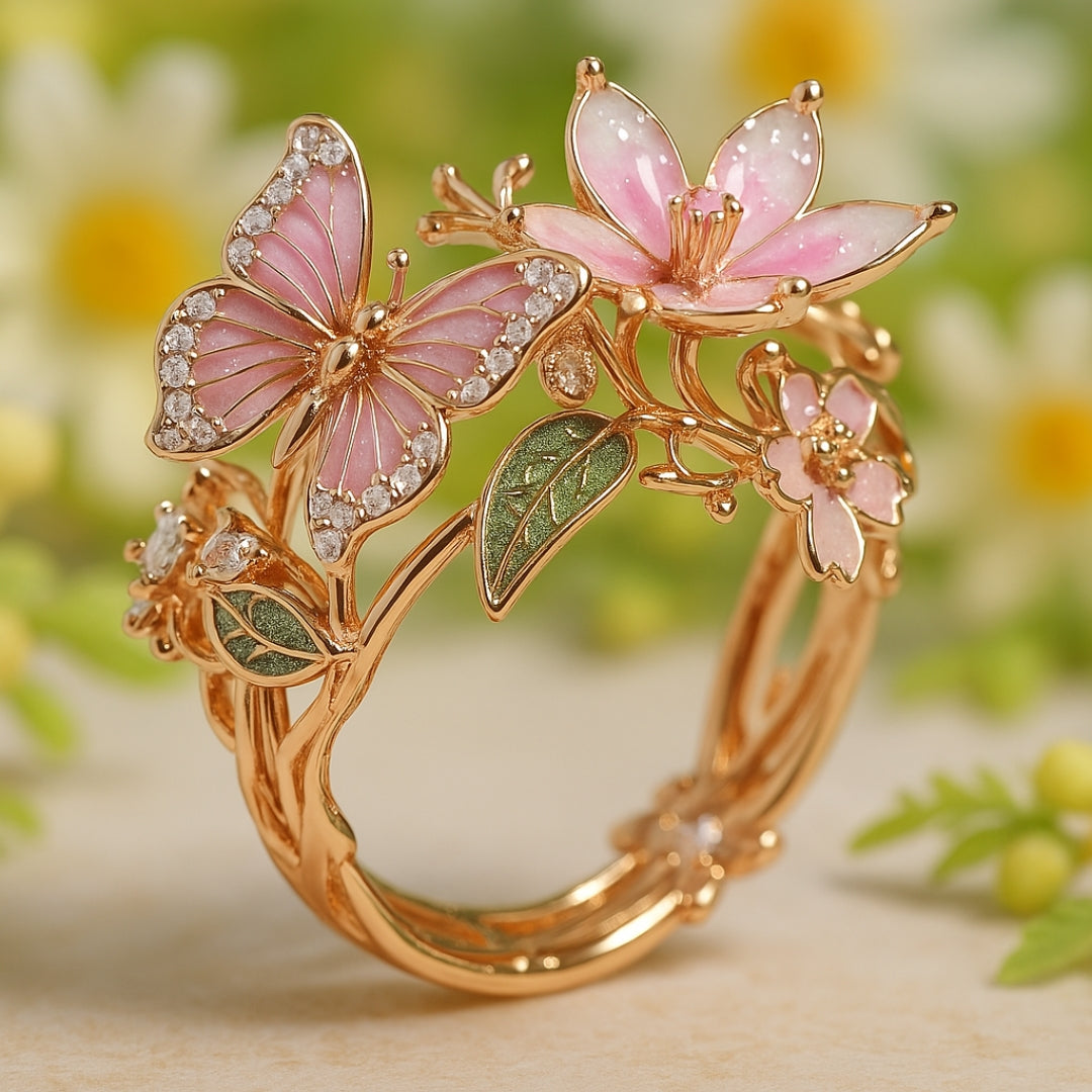 Luxe vlinder zirconia ring