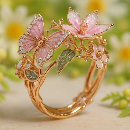 Luxe vlinder zirconia ring